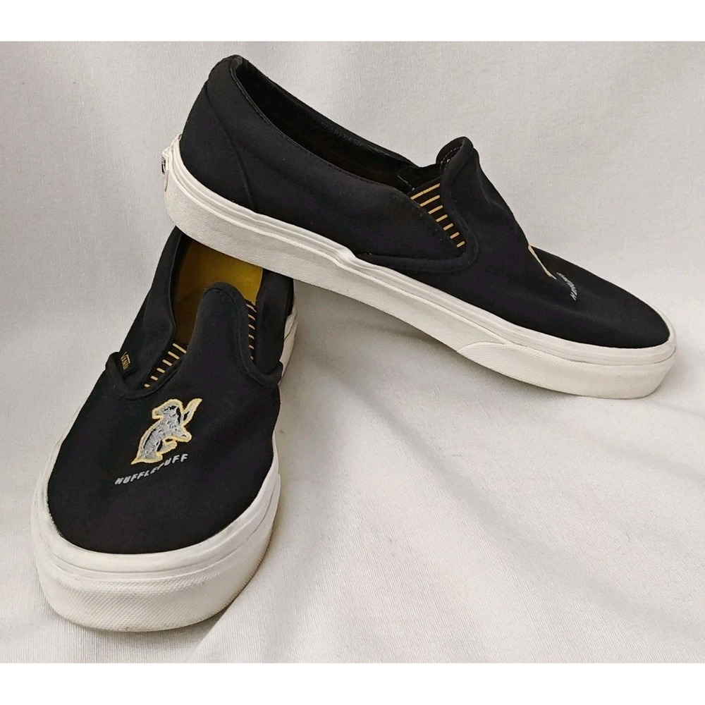 Vans x Harry Potter Hufflepuff Slip On Black Men's‎ 8 Skate Shoes Women's 9.5